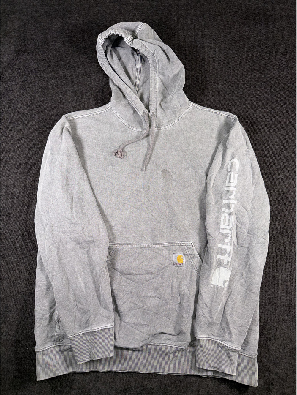 Carhartt Relaxed Fit Gray Hoodie Sweatshirt Medium